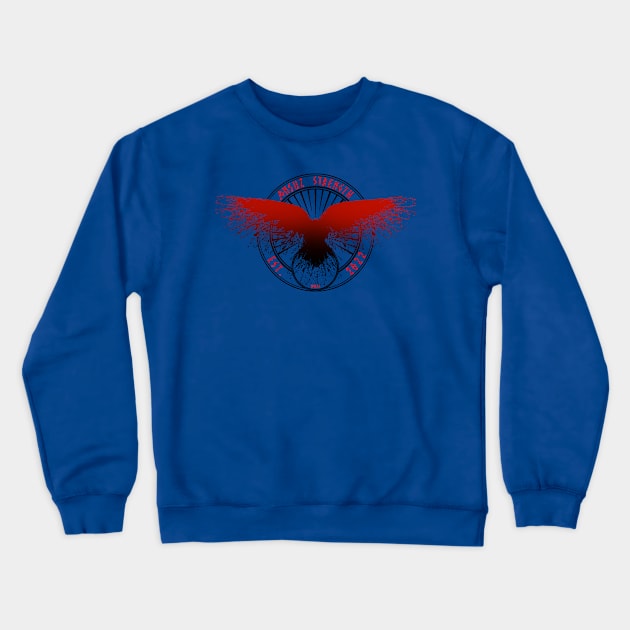 Ansuz Strength Red Raven Est. Crewneck Sweatshirt by Ansuz